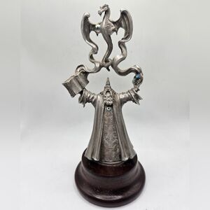 Perth Pewter Dragon Studies By Ray Lamb 1991 LM01 0131/2500 Wizard Statue